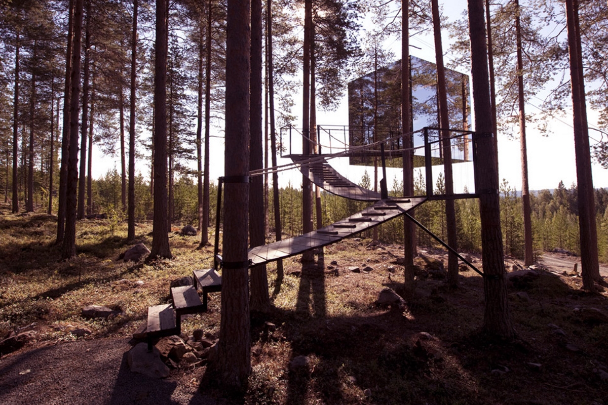 Mirrorcube på Treehotel