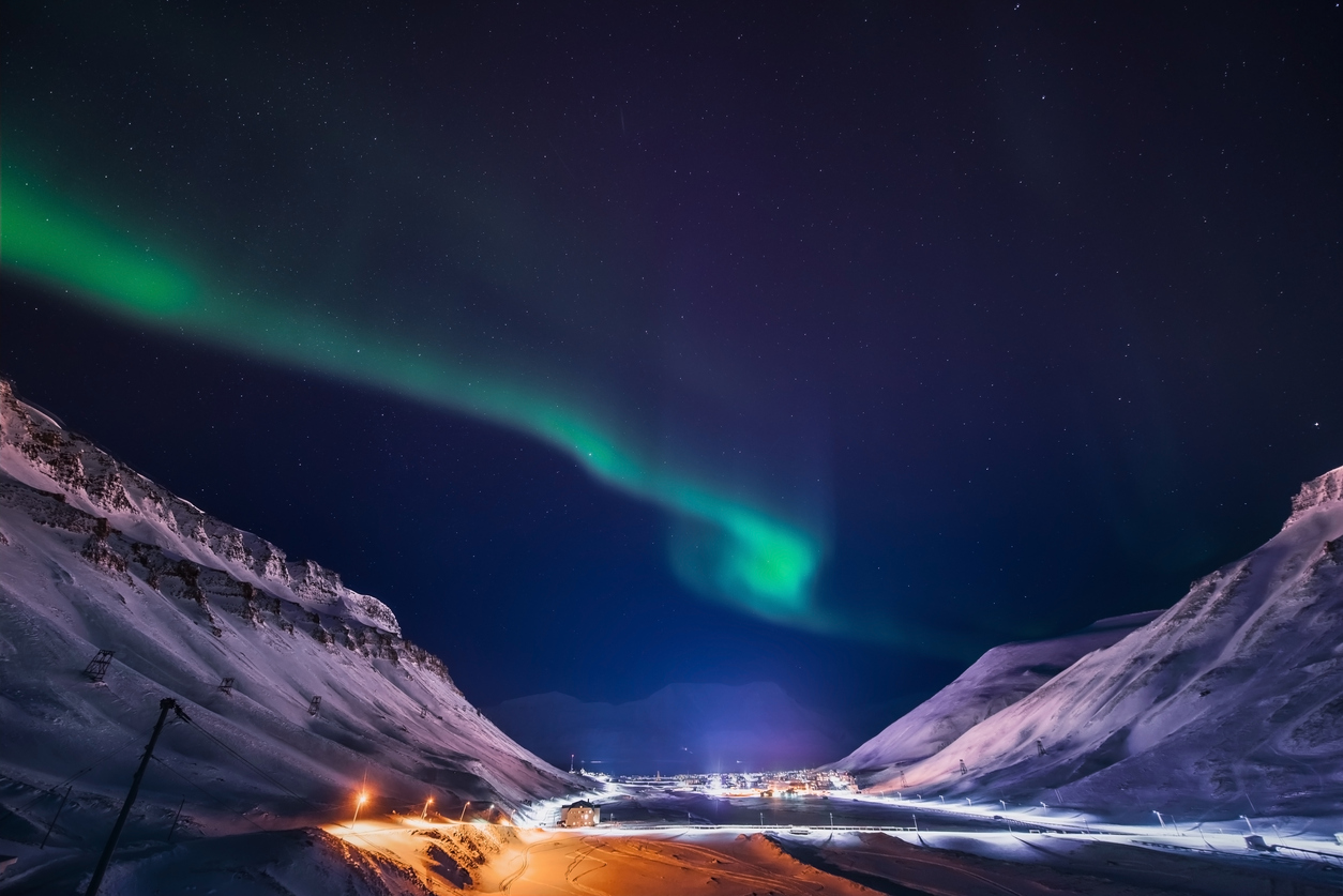 Nordlys over Longyearbyen