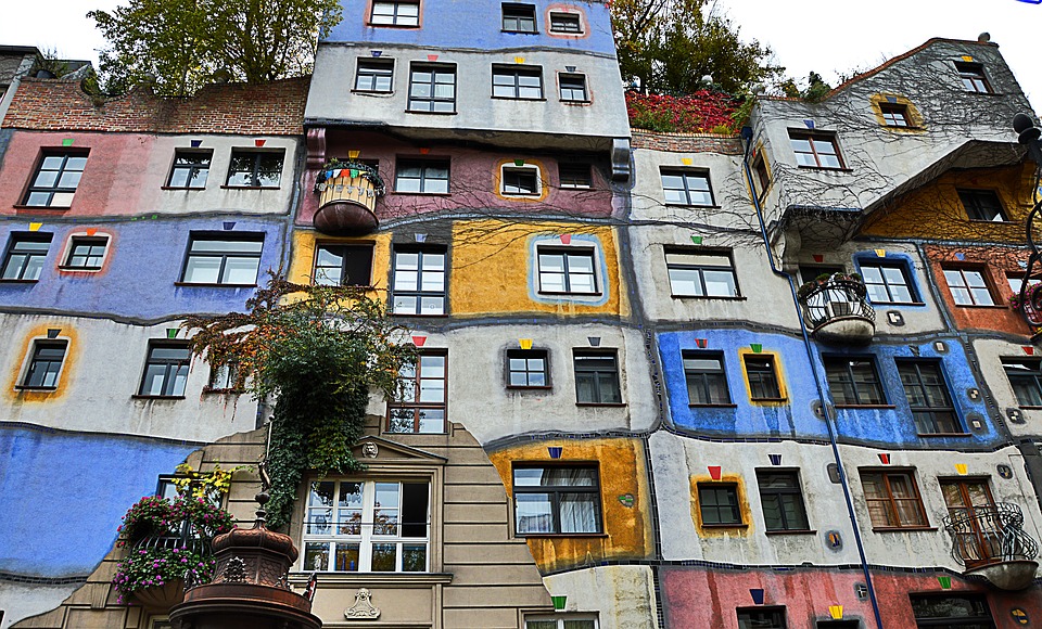 Der Hundertwasserhaus i Wien, Østerrike