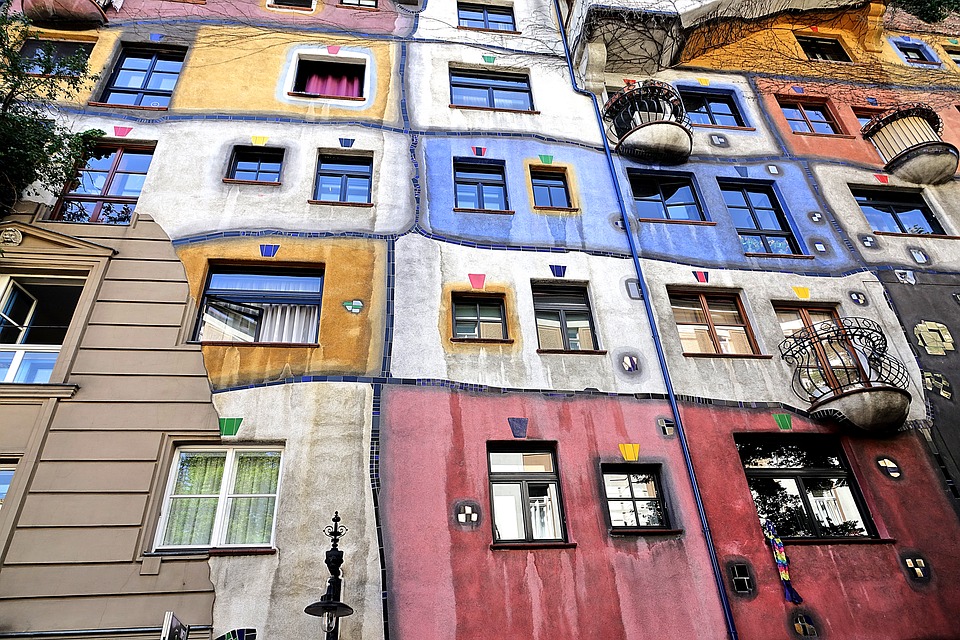 Der Hundertwasserhaus i Wien, Østerrike