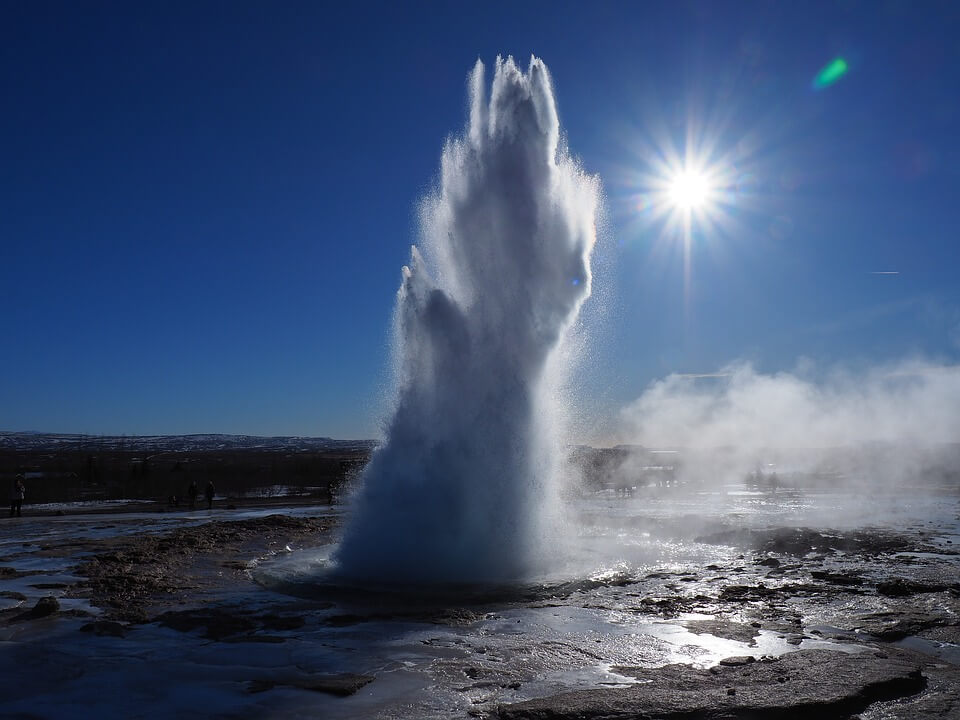 Geyser Strokkur på Island