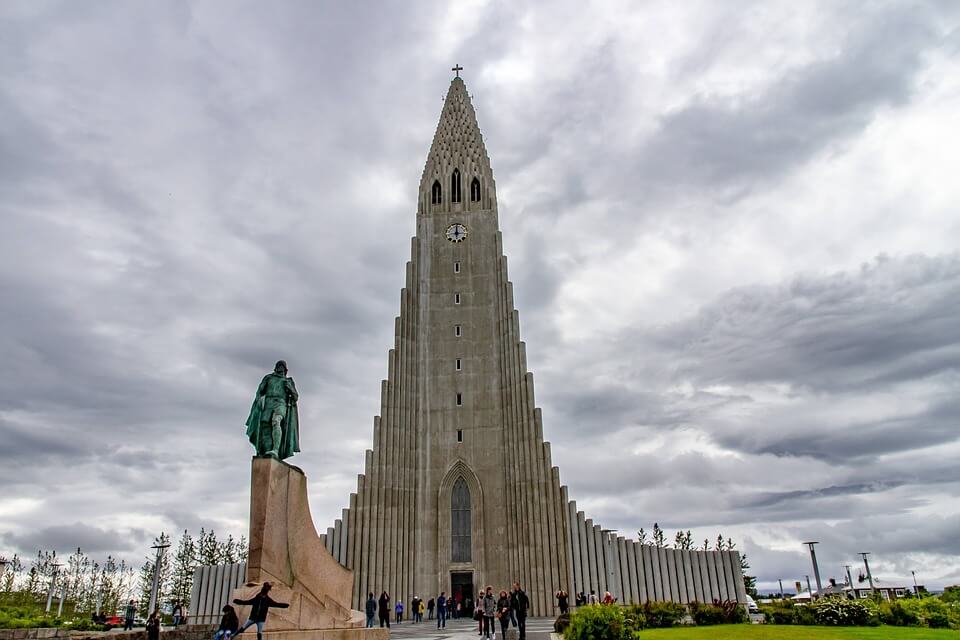 Hallgrimskirken i Reykjavik, Island