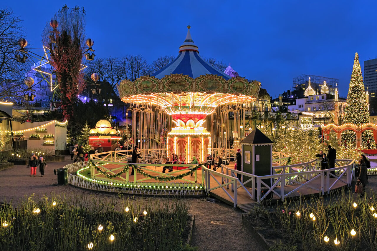 Jul på Tivoli i København, Danmark