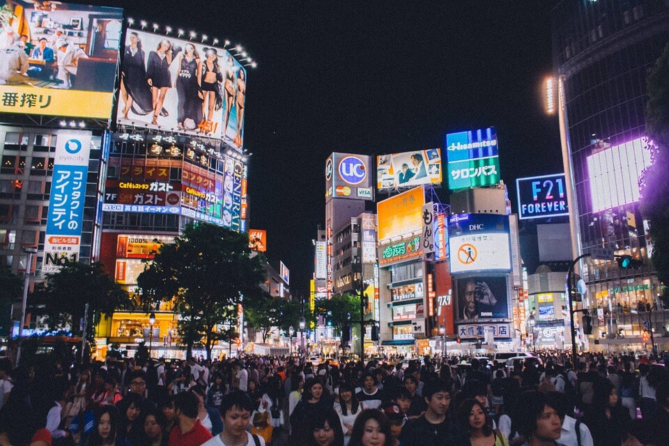 Shibuya crossing i Tokyo, Japan