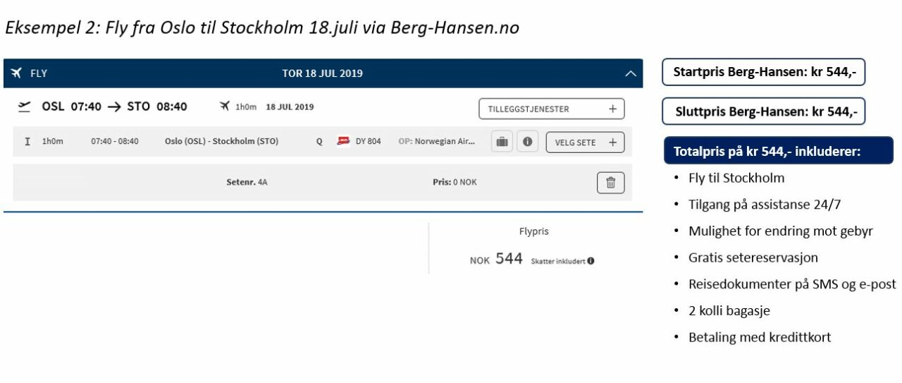 Eksempel 2 - Bestilling via berg-hansen.no