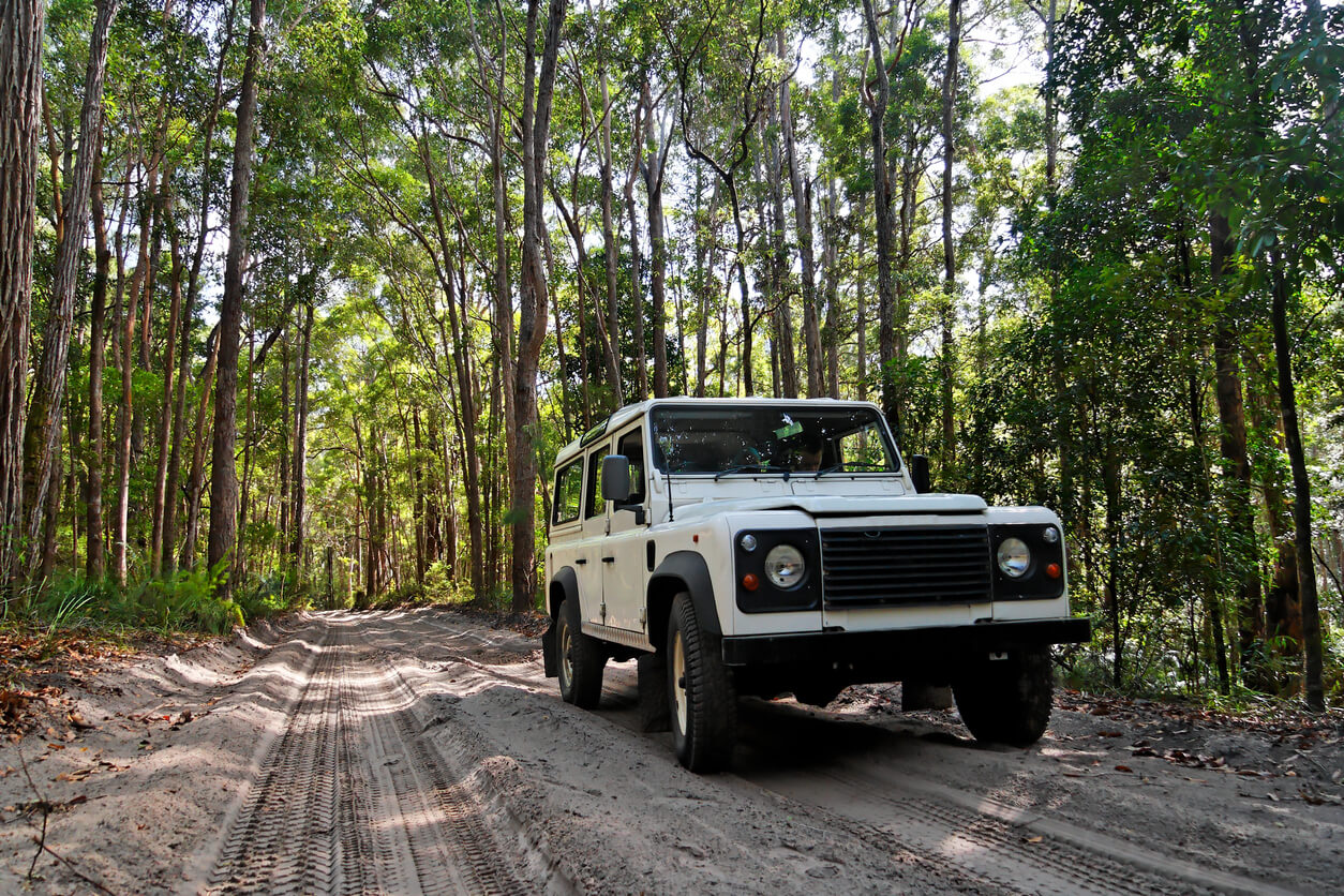 Firhjulstrekker på Fraser Island, Australia