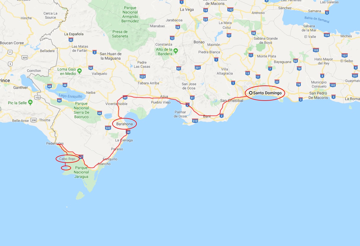 Reisen til Bahia de las Aguilas