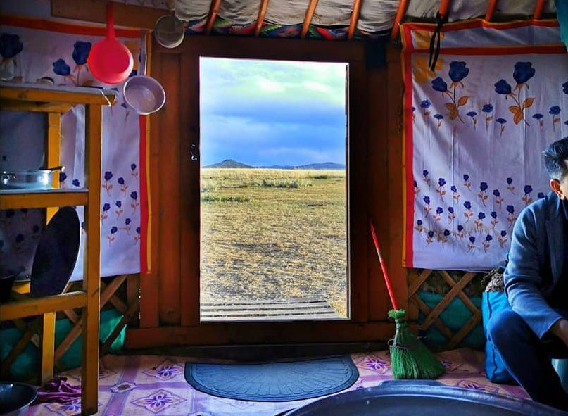 Utsikt fra juten, Mongolia