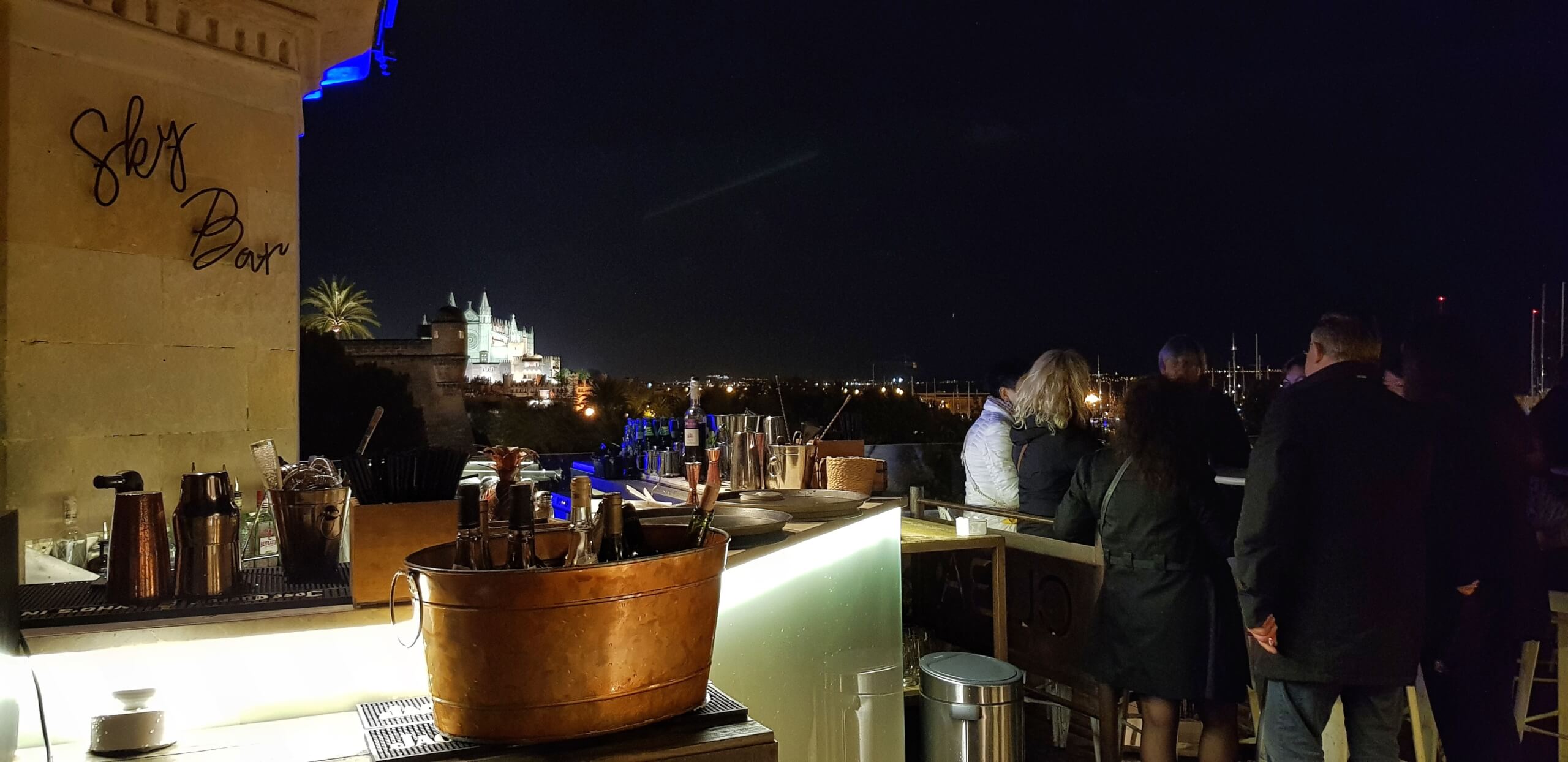 Sky Bar ved Hostal Cuba, Palma de Mallorca