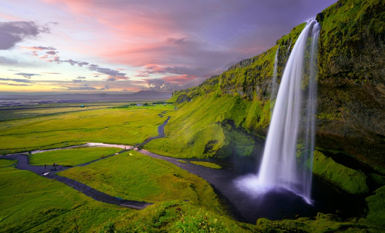 Fossefall på Island