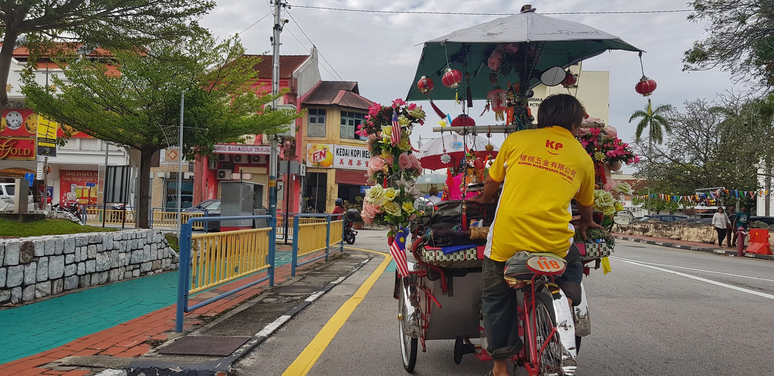 Tur med Trishaw i George Town