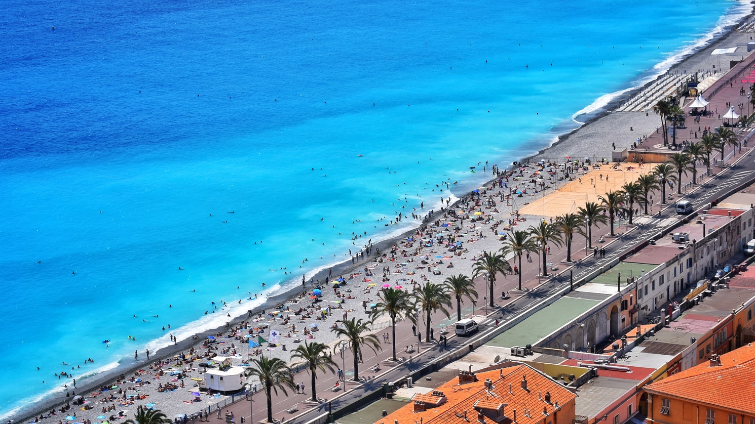 Strandpromenaden i Nice