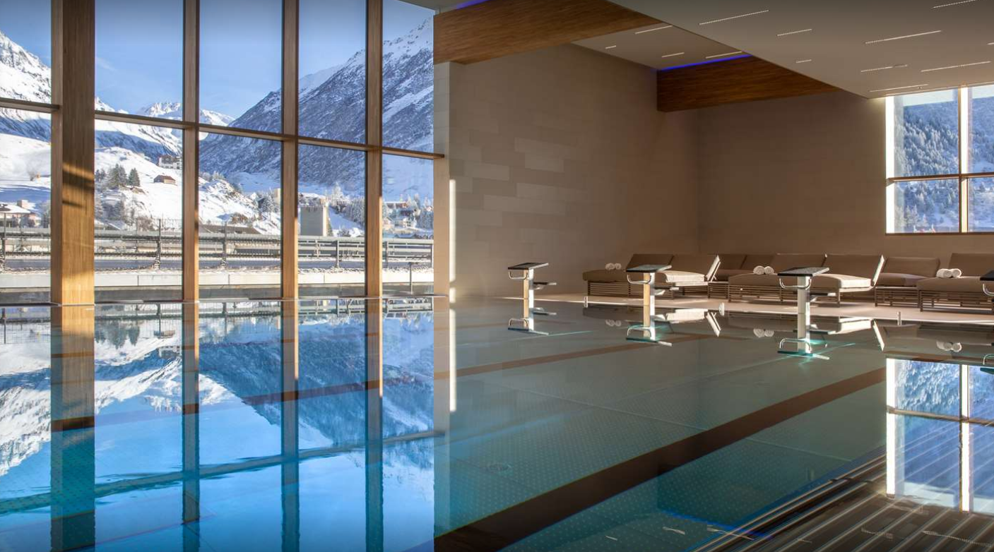 Spa-anlegg på Radisson Blue Hotel Reussen i Andermatt