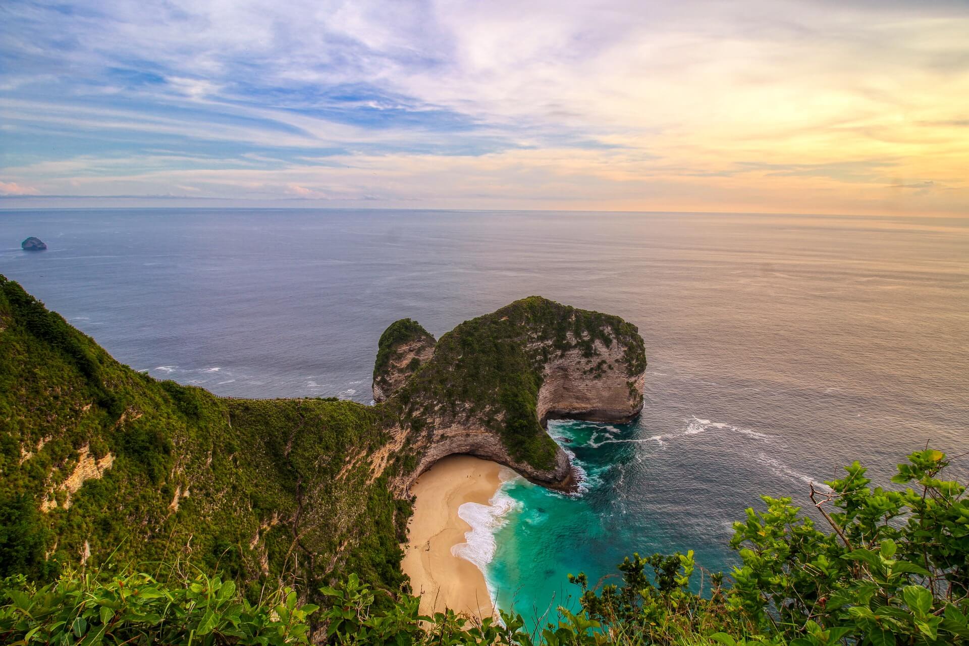 Stranden Nusa Penida på Bali