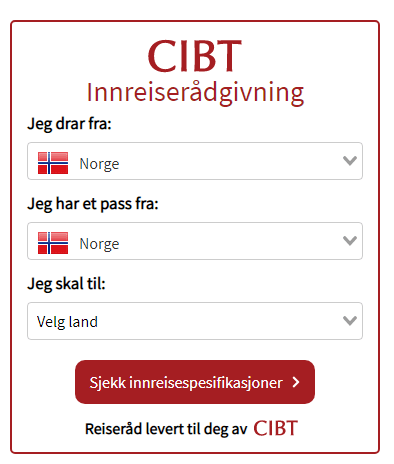 Bilde som illustrerer innreiseguiden fra CIBT