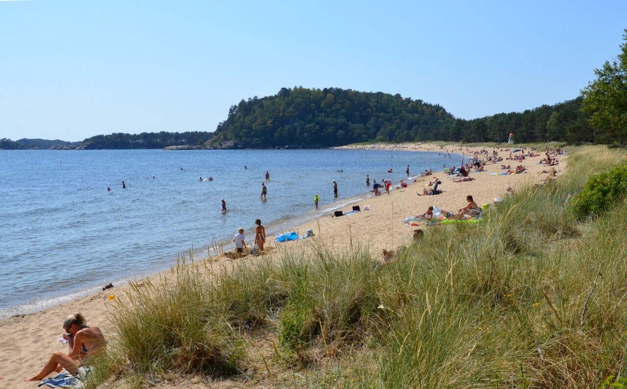 Sjøsanden strand i Mandal