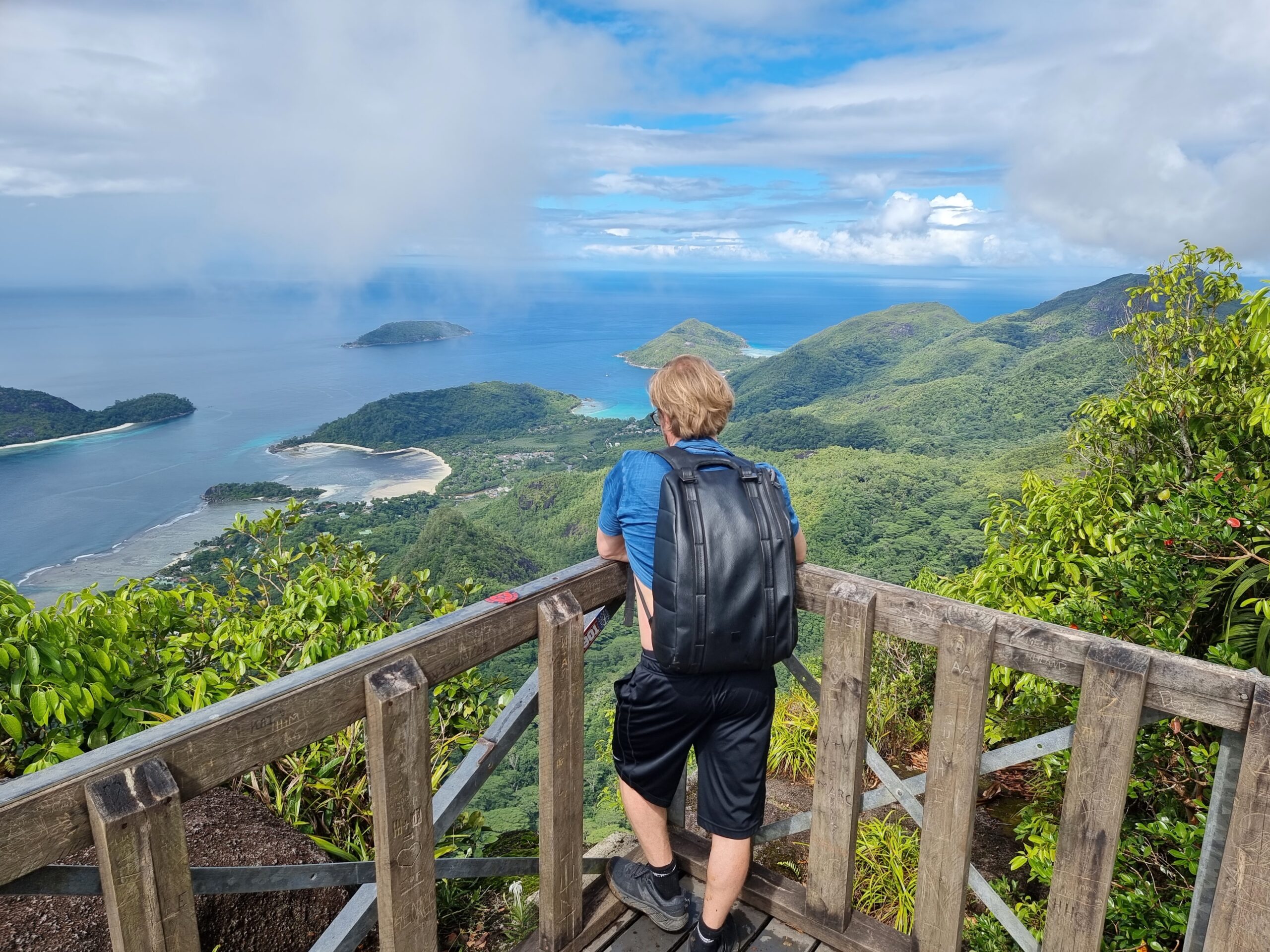 Utsikt fra Morne Blac på Mahé, Seychellene