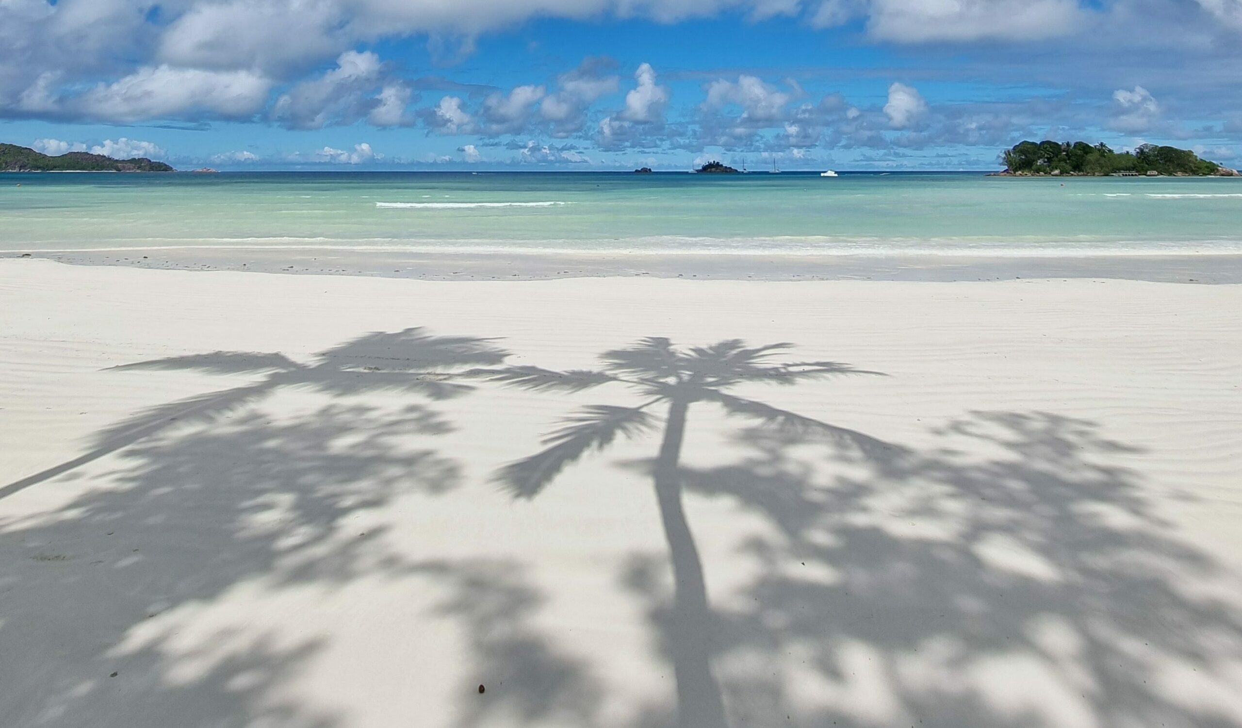 Cote D’or Beach på Praslin, Seychellene