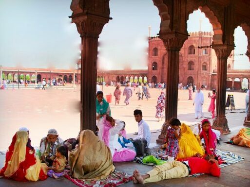 Familie på tur, India