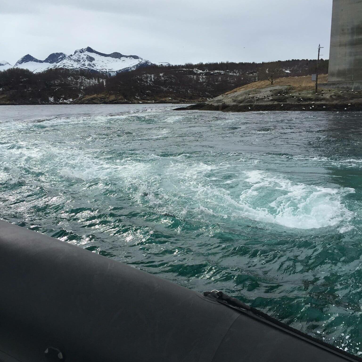 Saltstraumen sett fra rib