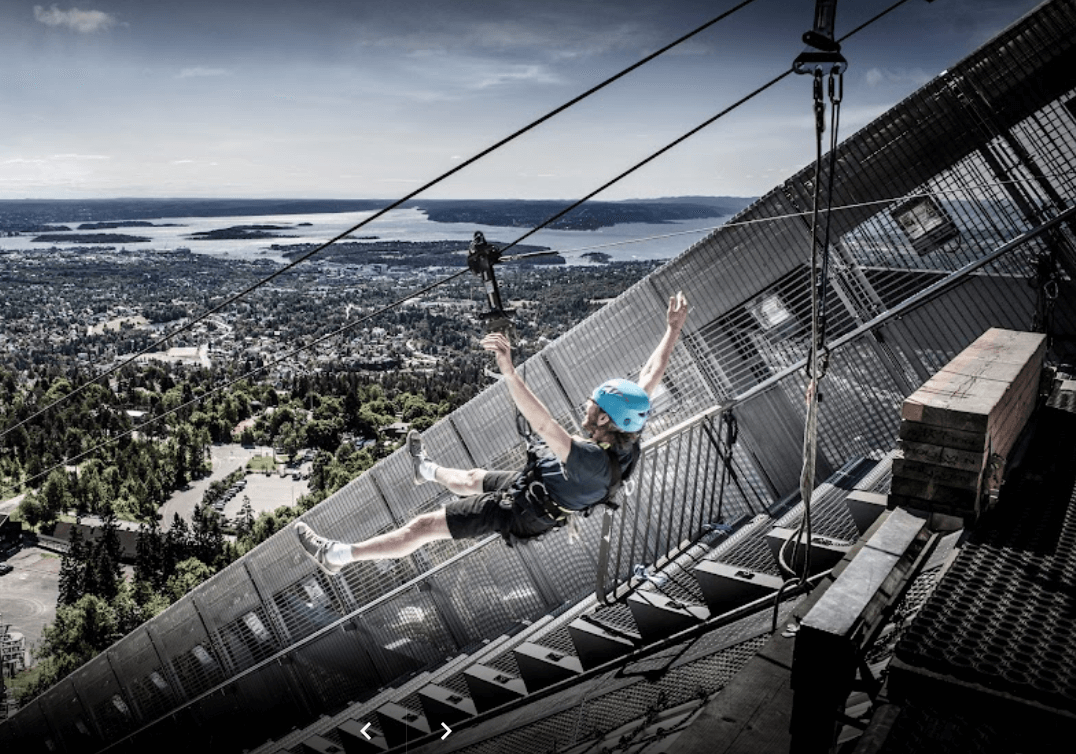 Zipline fra Holmenkollen