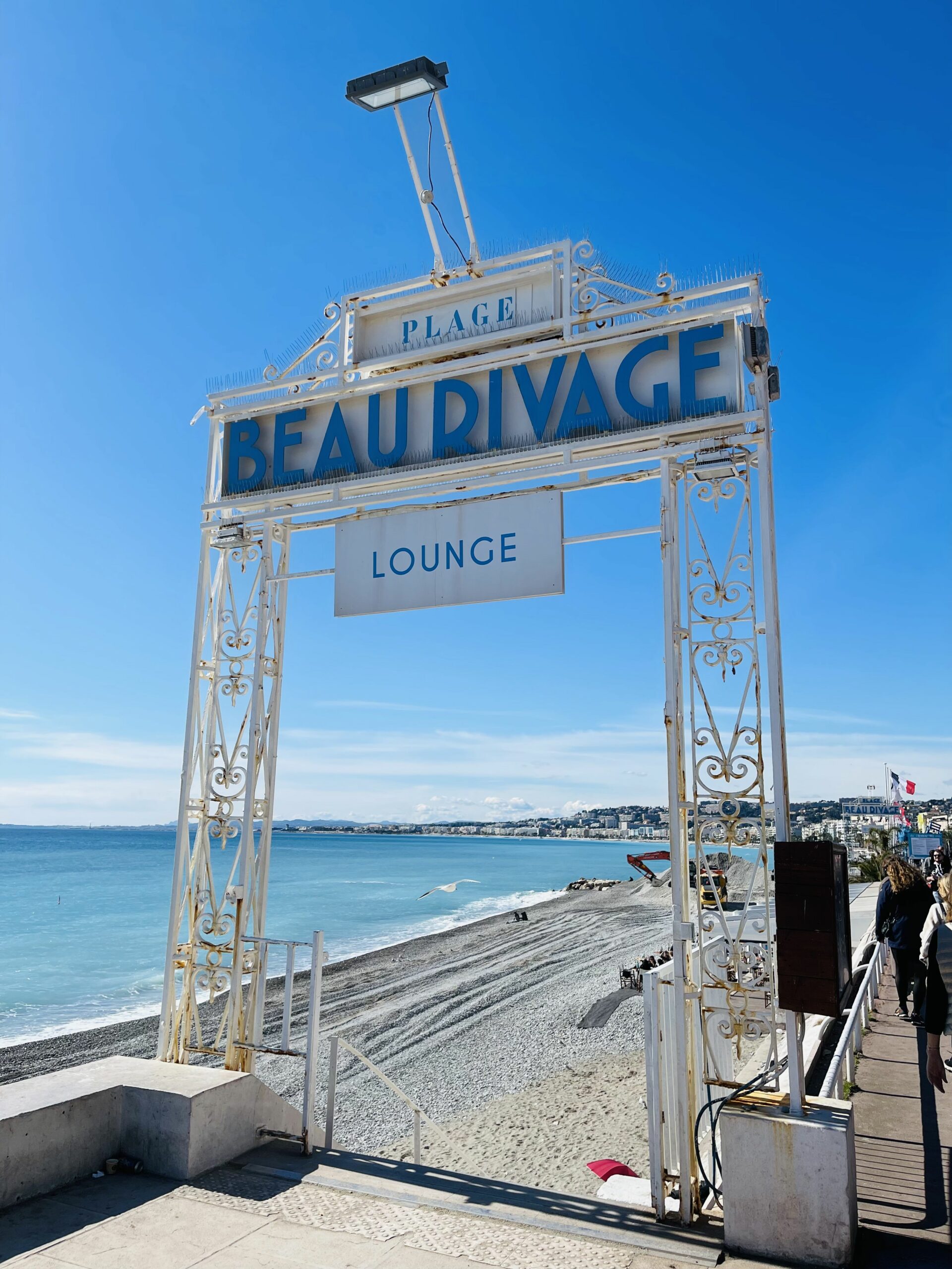 Strandpromenade i Nice, Frankrike. Foto